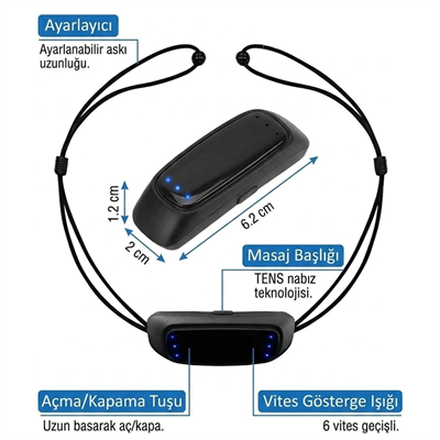Ultrasonik Horlama Önleyici Cihaz – Uyku Kalitesi Artırıcı Elektrikli Uyku Apnesi Destekleyici Sessiz Uyku Aparatı Bx40