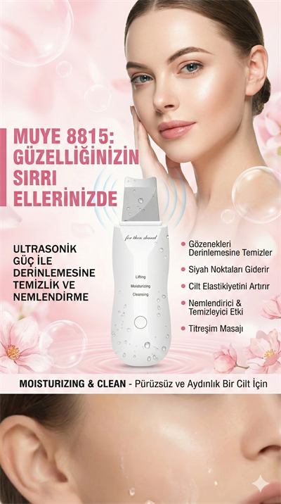 Ultrasonik Spatula Yüz Akne Giderici Siyah Nokta Temizleme Cihazı