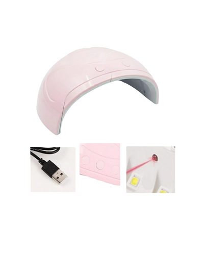 Ultraviyole Işıklı 15 Ledli 45W Oje Kurutucu Makine Pembe