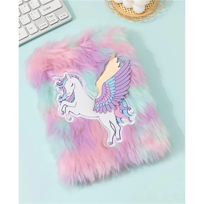 Unicorn Tasarımlı Peluş Hatıra Defteri
