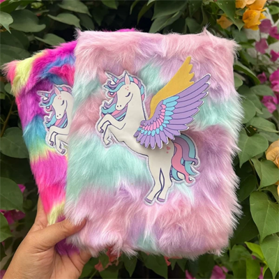 Unicorn Tasarımlı Peluş Hatıra Defteri