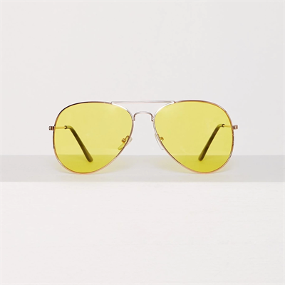 Unisex Gold Metal Çerçeveli Damla Gözlük (kutulu)