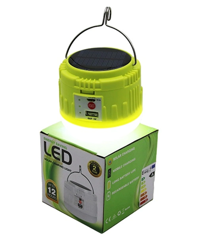 Usb - Solar Şarjlı Askılı Kamp Lambası - Powerbank Bx40