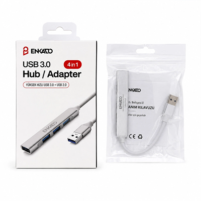 Usb 3.0 Giriş 4ın1 Usb Çoğaltıcı 4 Anahtarlı Port - Hı-speed Usb 3.0 - Usb 2.0 Hub Adaptör Ekd-uh60 Bx40