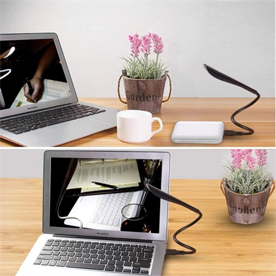 Usb Girişli 14 Ledli 3 Kademeli Dokunmatik Masa/kitap Okuma Lambası Ledi Siyah Bx40