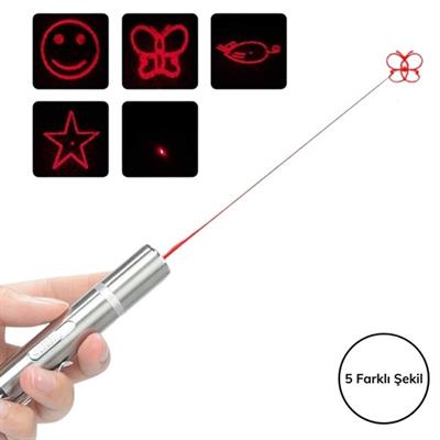 Usb İle Şarj Edilebilen 3In 1 Kırmızı Işık +Beyaz Led Meşale Işık + Uv El Feneri Kedi Lazeri (3936)