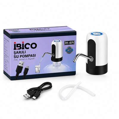 Usb Şarjlı - Otomatik Damacana Su Pompası 4w - 800mah İ11-071 Bx40