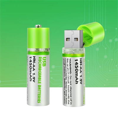 Usb ile Şarj Olabilen 2 li 1450 mah Lityum Şarjlı Kalem Pil