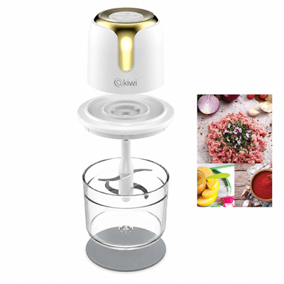 Usb To Type-c Şarjlı Mini 3 Bıçaklı Gold Blender Rondo Gıda Doğrayıcı 1.2lt=mika Kristal Hazne Kc-8221 Bx40