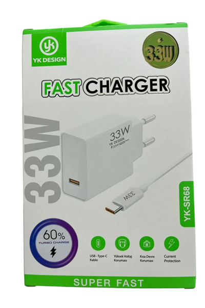 Usb Type-c 33w Şarj Aleti Yk-sr68 Bx40