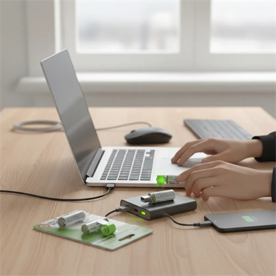 Usb ile Şarj Olabilen 2 li 1450 mah Lityum Kalın Şarjlı Kalem Pil