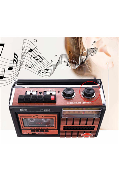 Usb ve fm radyo özellikli kahverengi kaset çalar 2 yıl garantili nostaljik radyo