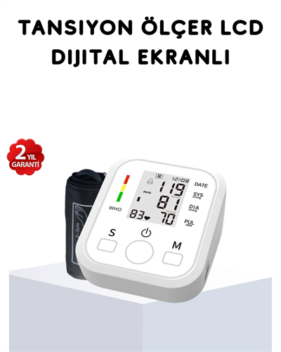 Üst Koldan Ölçüm Dijital Tansiyon Aleti – IHB Aritmi Uyarılı ve Çift Hafızalı