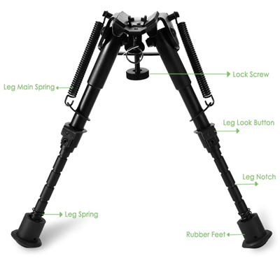Üstün Metal Alaşım Bipod Çatalayak
