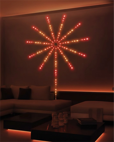 Uygulama Destekli RGB LED Havai Fişek Duvar Aydınlatması