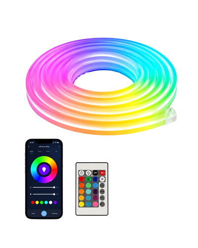 Uygulama Kontrollü RGB Neon Led Şerit Işık 16 Milyon Renk Destekli