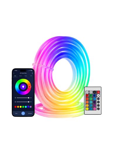 Uygulama Kontrollü RGB Neon Led Şerit Işık 16 Milyon Renk Destekli