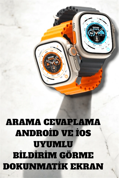 Uyku ve Nabız Takipli, Wireless Şarjlı Akıllı Saat Android ve iOS Uyumlu