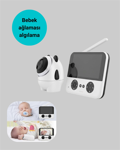 Uzaktan Kontrollü Bebek Kamerası Ninni ve Zoom Özellikli