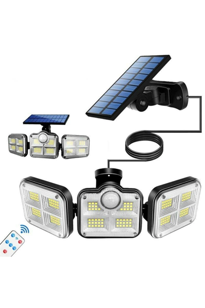 Uzaktan Kumandalı 122 Led Sensörlü Bahçe Lambası