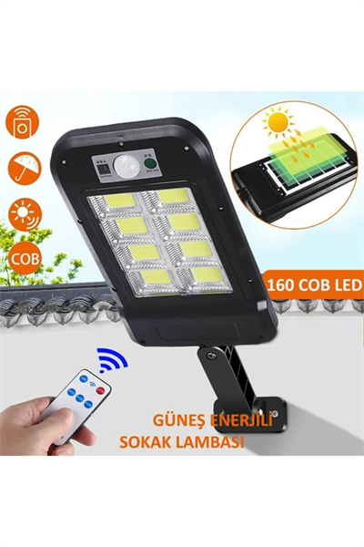 Uzaktan Kumandalı 160 Led Solar Bahçe Lambası
