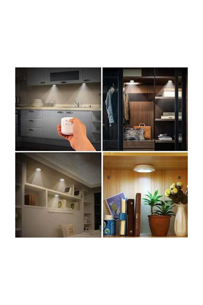 Uzaktan Kumandalı 3 Lü Spot Led Lamba Kablosuz Pilli Işıldak