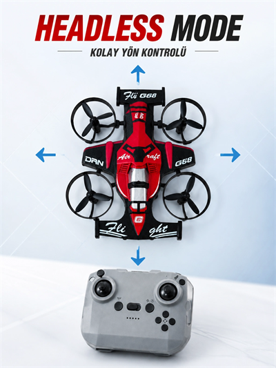 Uzaktan Kumandalı Araba Drone 3 Hız Kademeli 360° Dönüş ve Headless Mode Özellikli