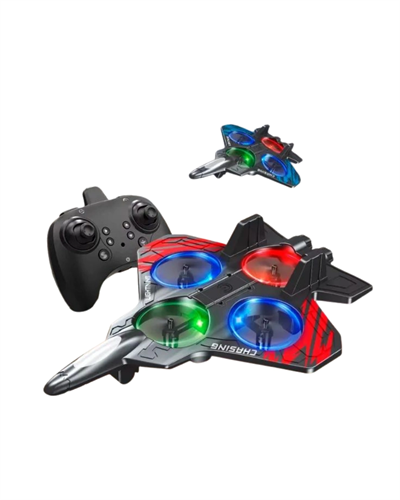 Uzaktan Kumandalı LED Işıklı Drone Uçak 360 Derece Dönüş Özellikli Oyuncak Drone