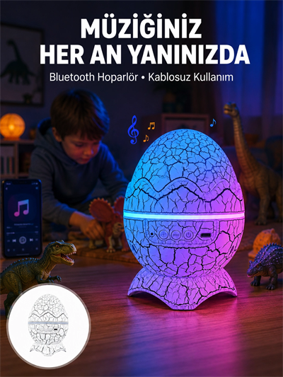 Uzaktan Kumandalı, USB Girişli, Döner Projektör Lamba Yeni Nesil