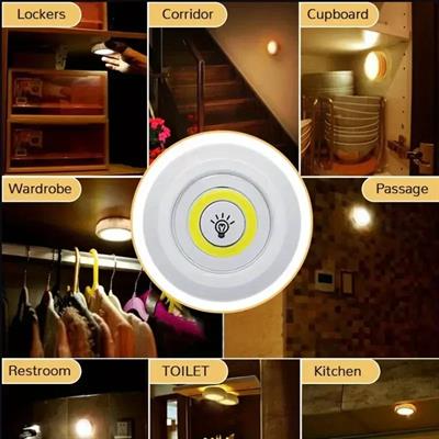 Uzaktan Kumandalı Yapışkanlı 3'lü Led Spot Lamba (3936)