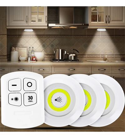 Uzaktan Kumandalı Yapışkanlı 3’lü Led Spot Lamba Bx40