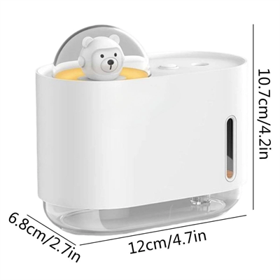 Uzay Ayısı 300 Ml Usb Hava Nemlendirici – Led Işıklı Masaüstü Buhar Makinesi, Yatak Odası & Çocuk Odası İçin Ortam Nemlendirici Bx40