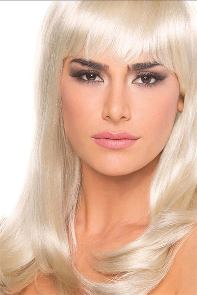 Uzun Duz Sentetik Parti Peruğu 60 cm - Yetiskin Kostum Aksesuari Tekli BX-313701