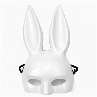 Uzun Kulaklı Beyaz Lüks Tavşan Maskesi