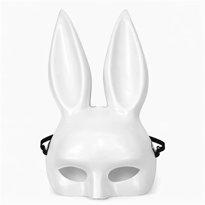 Uzun Kulaklı Beyaz Lüks Tavşan Maskesi