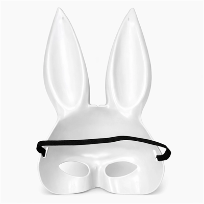 Uzun Kulaklı Beyaz Lüks Tavşan Maskesi