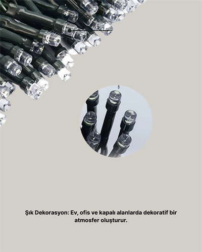 Uzun Ömürlü LED Teknolojili 10 Metre Şık Işıklı Süsleme Seti