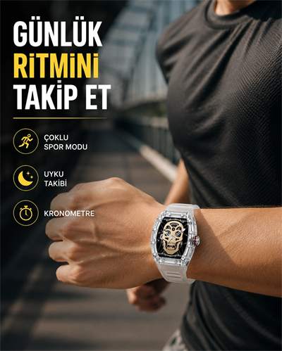 Uzun Pil Ömürlü Akıllı Saat Spor ve Günlük Kullanım Yeni Nesil
