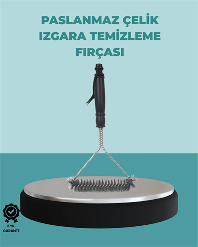 Uzun Saplı Paslanmaz Çelik Izgara Temizlik Fırçası