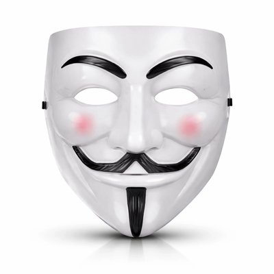 V Mask Premium Vendetta Beyaz Maske (guy Fawkes Stil)