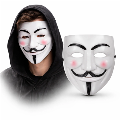 V Mask Premium Vendetta Beyaz Maske (guy Fawkes Stil)