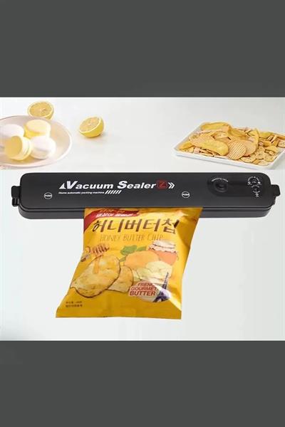 Vacuum Sealer Ev Tipi Vakumlama ve Yapıştırma Makinesi + 10 Adet Vakum Poşeti (3936)