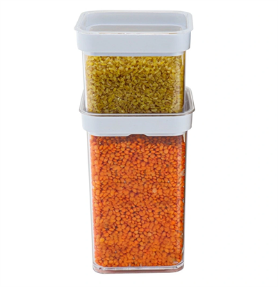 Vakumlu Kare Saklama Kabı - 1 Litre