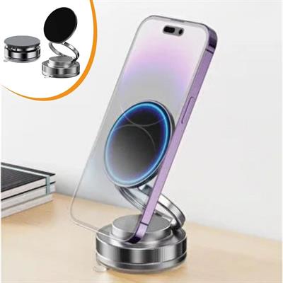 Vakumlu Manyetik Telefon Tutucu – Güçlü Vakum 360 Derece Döner Araç İçi Telefon Standı, Ultra Sabit Manyetik Destekli Mobil Cihaz Aparatı (3936)