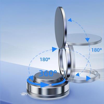 Vakumlu Manyetik Telefon Tutucu – Güçlü Vakum 360 Derece Döner Araç İçi Telefon Standı, Ultra Sabit Manyetik Destekli Mobil Cihaz Aparatı (3936)