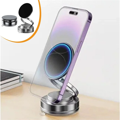 Vakumlu Manyetik Telefon Tutucu – Güçlü Vakum 360 Derece Döner Araç İçi Telefon Standı, Ultra Sabit Manyetik Destekli Mobil Cihaz Aparatı Bx40