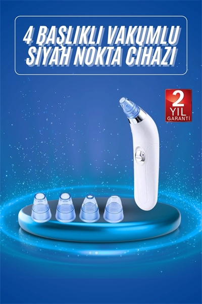 Vakumlu Siyah Nokta Ve Yüz Temizleme Cihazı 4 Başlıklı