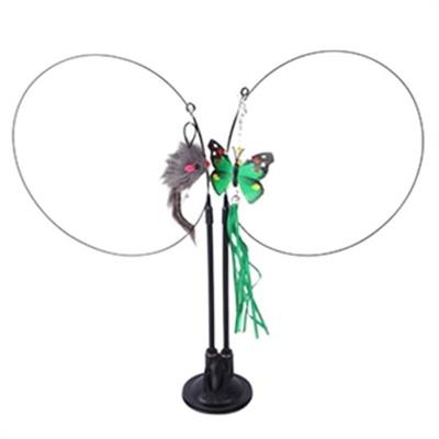 Vantuzlu Tüylü Zilli Olta Kedi Oyuncağı (3936)