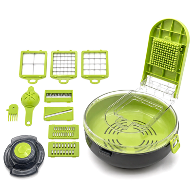 Vegetable Cutter Hazneli 9ın1 Çok Fonksiyonlu Sebze Dilimleyici - Kesici - Doğrayıcı Seti Dp-901 Bx40