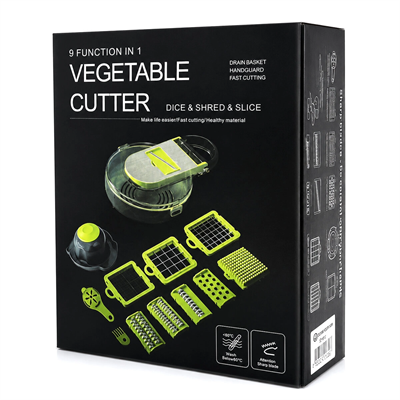 Vegetable Cutter Hazneli 9ın1 Çok Fonksiyonlu Sebze Dilimleyici - Kesici - Doğrayıcı Seti Dp-901 Bx40